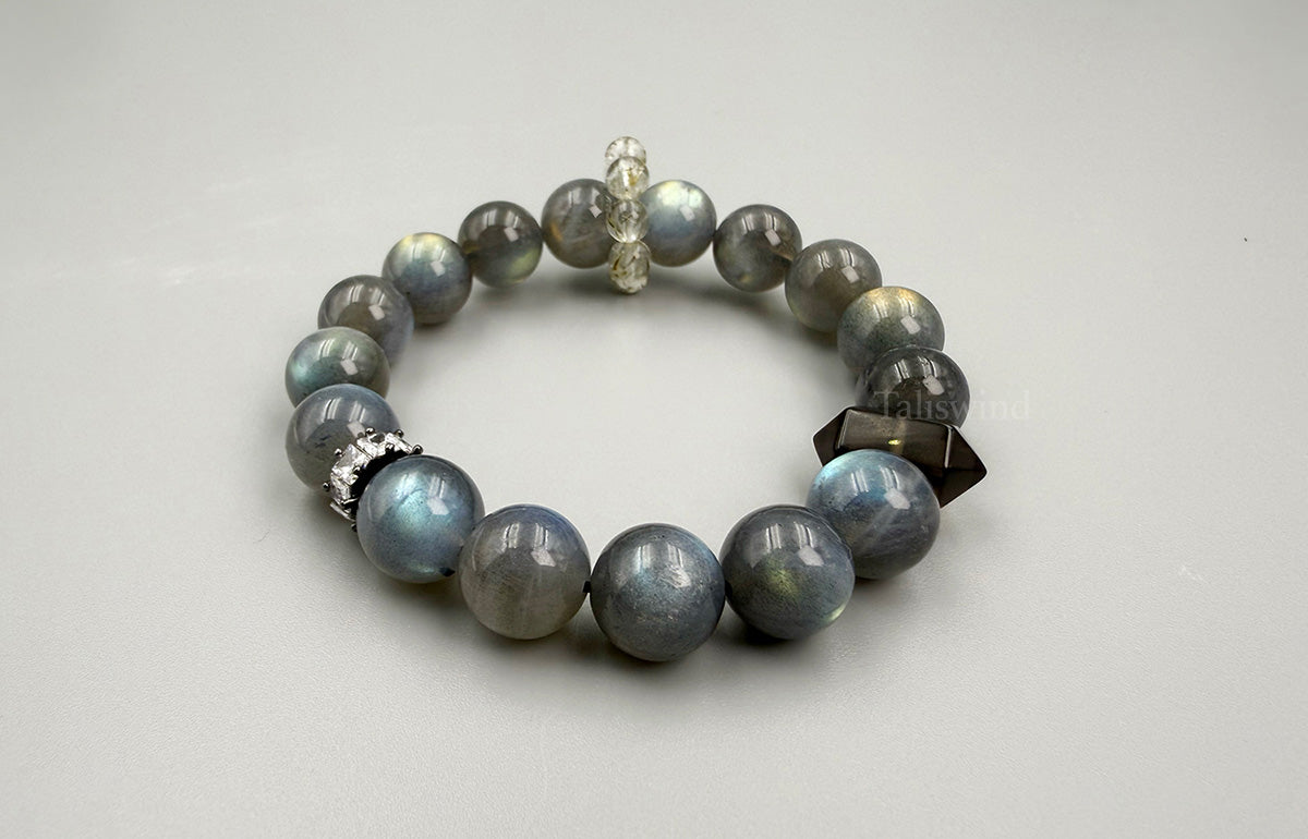 Mystic Moonlight Energy Bracelet – Gray Moonstone Energy Matrix