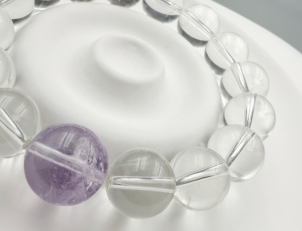 Healing Harmony Crystal Bracelet – Clear Quartz & Rose Quartz Energy Stone