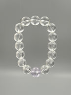 Harmony Crystal Bracelet – Clear Quartz & Rose Quartz · Soft Pink & Clear