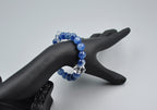 Blue Axis Bracelet – Kyanite with Clear Quartz Ring & Double-Terminated Quartz