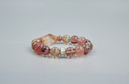 Radiant Weave Bracelet– Red Rutilated Quartz, Super Seven & Strawberry Quartz · Textured Pink & Gold