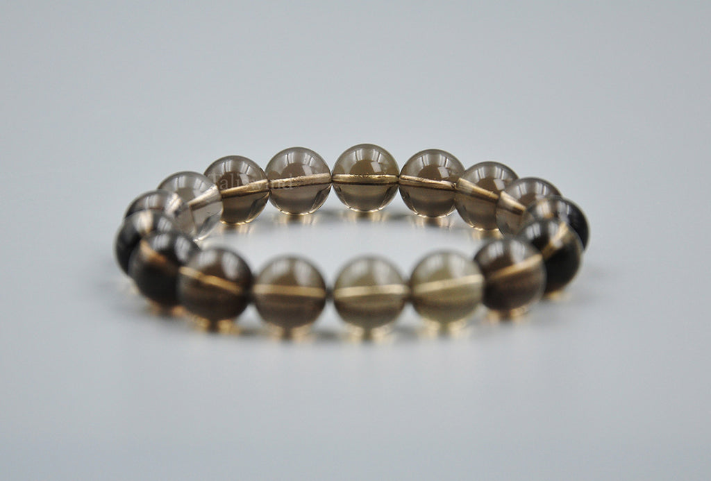 Smoky Quartz Bracelet – Earthy Neutrals & Soft Gradient