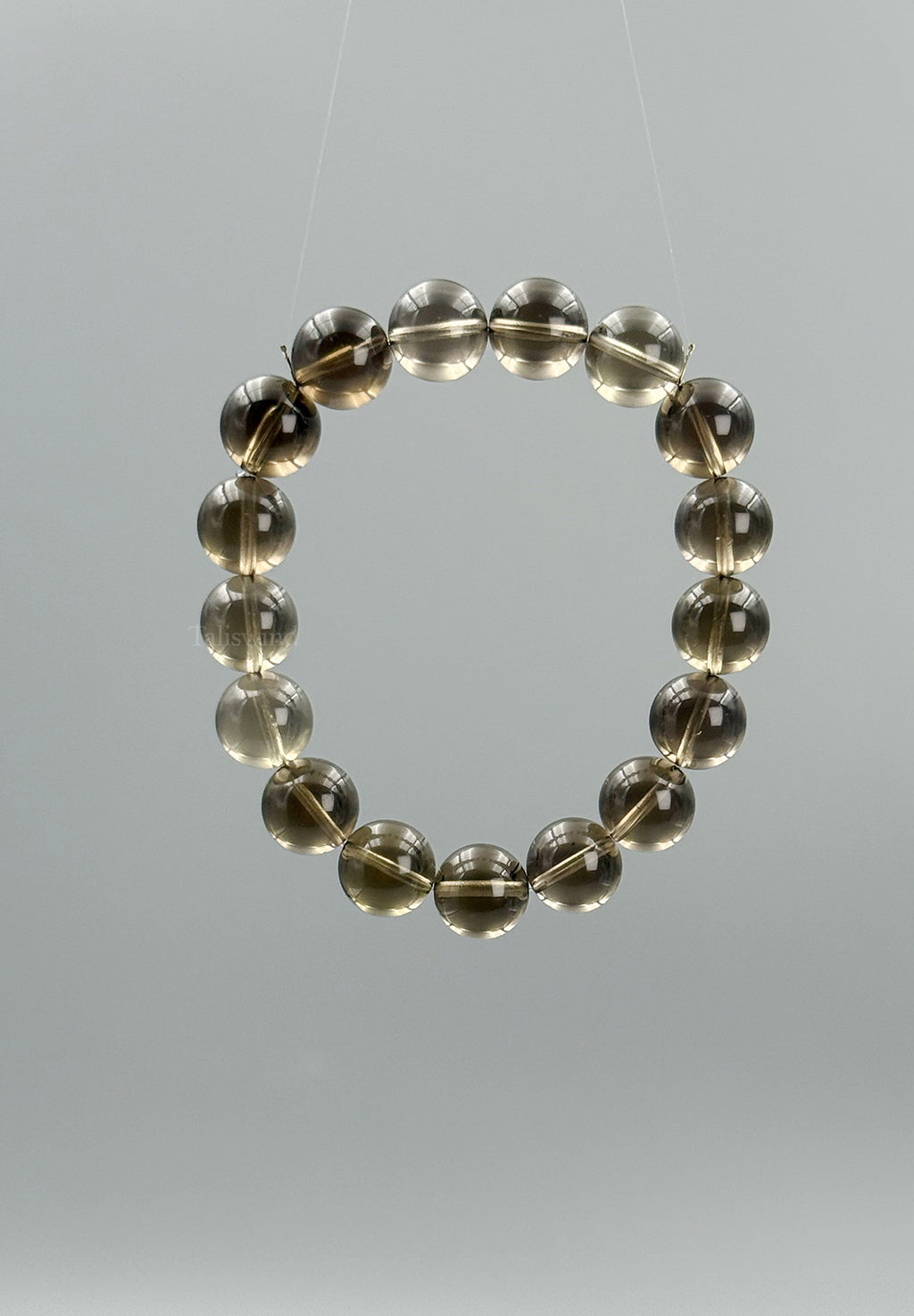 Smoky Quartz Bracelet – Earthy Neutrals & Soft Gradient
