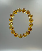 Citrine yellow quartz beaded bracelet for confidence and abundance