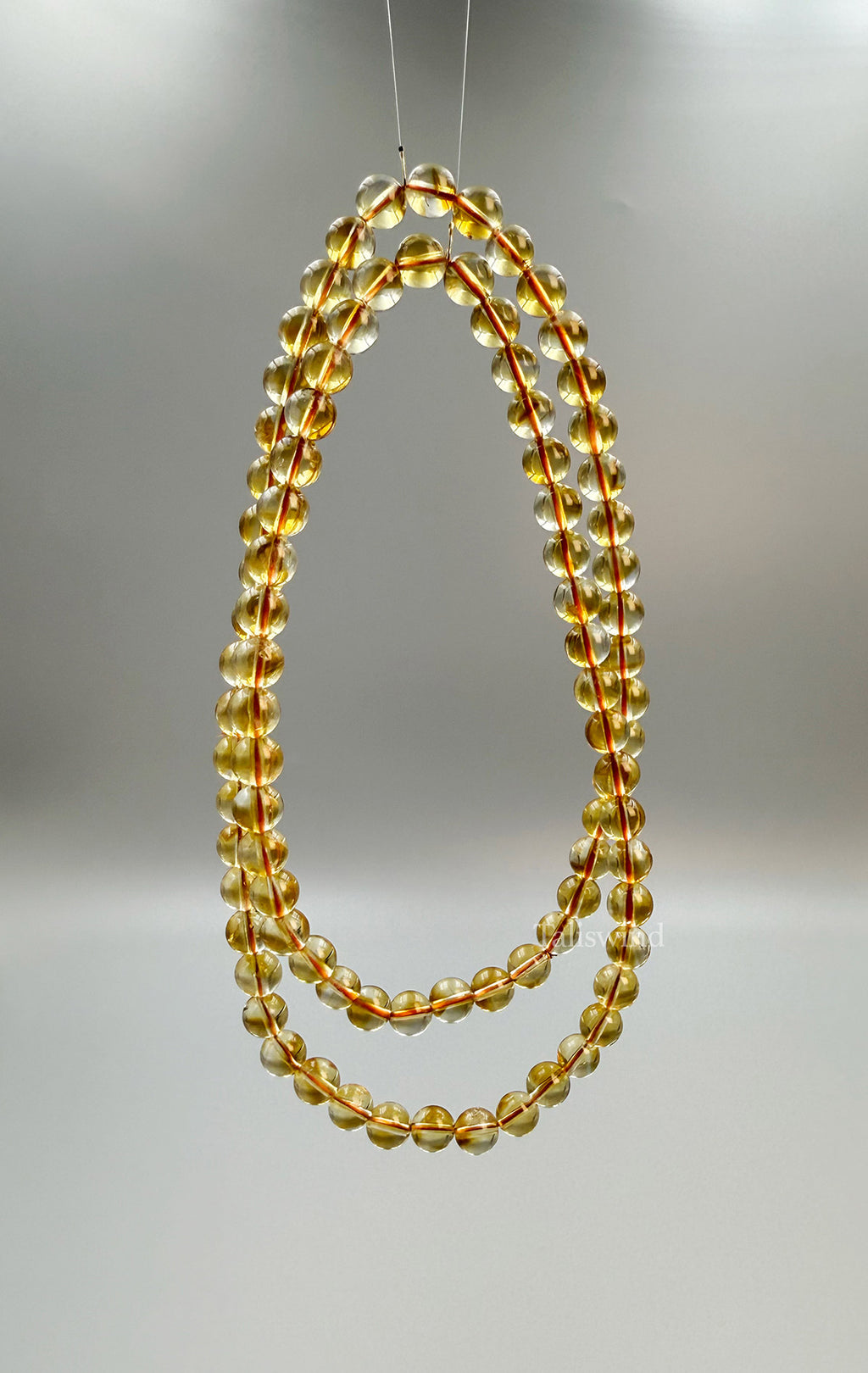 Triple-Wrap Yellow Quartz Bracelet – 6mm Beads · Layered Golden Shine
