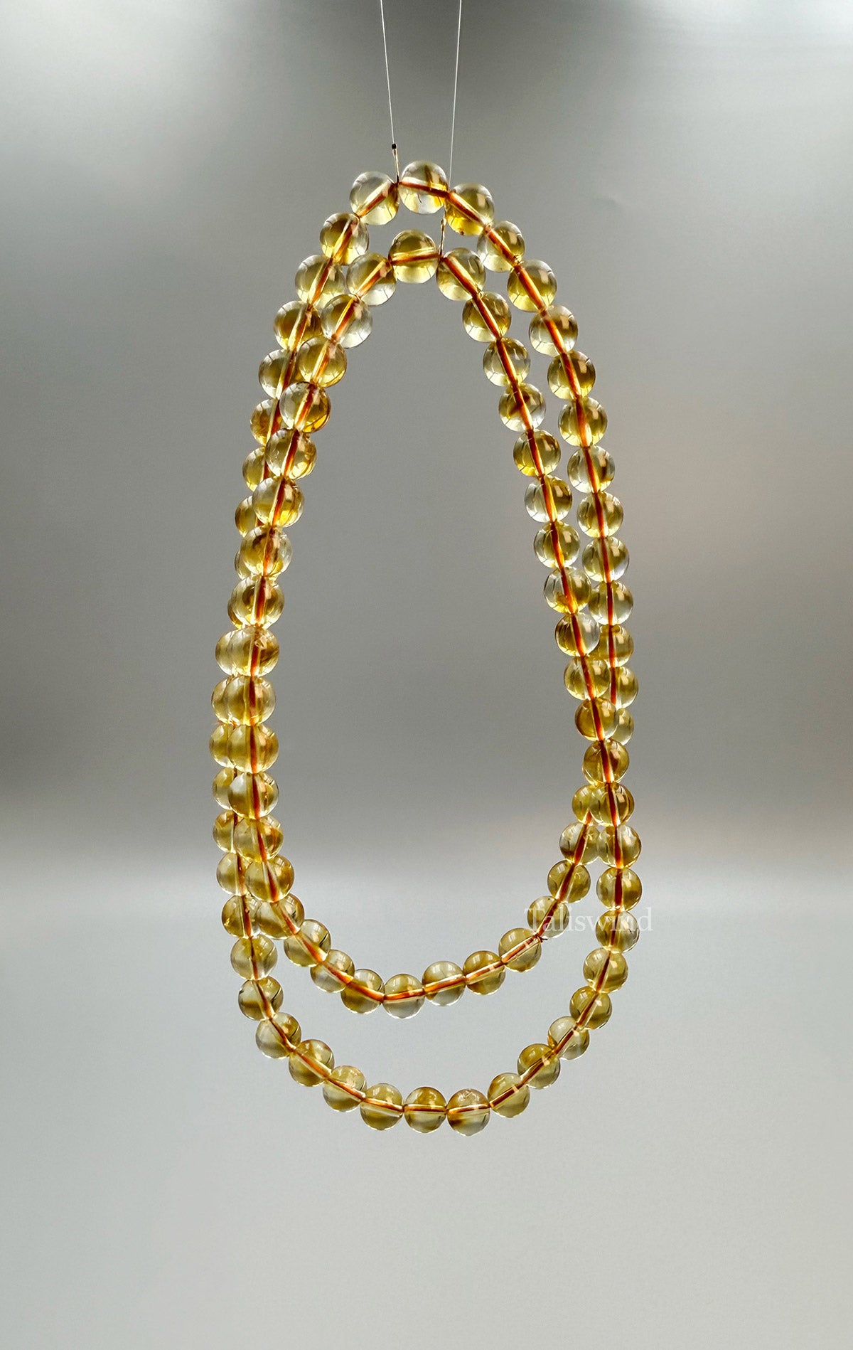 Triple-Wrap Yellow Quartz Bracelet – 6mm Beads · Layered Golden Shine
