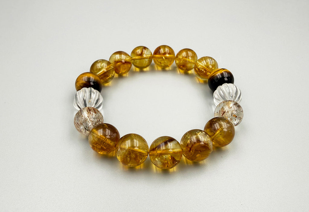Four-Stone Ensemble Bracelet – Mixed Crystal Neutrals & Highlights