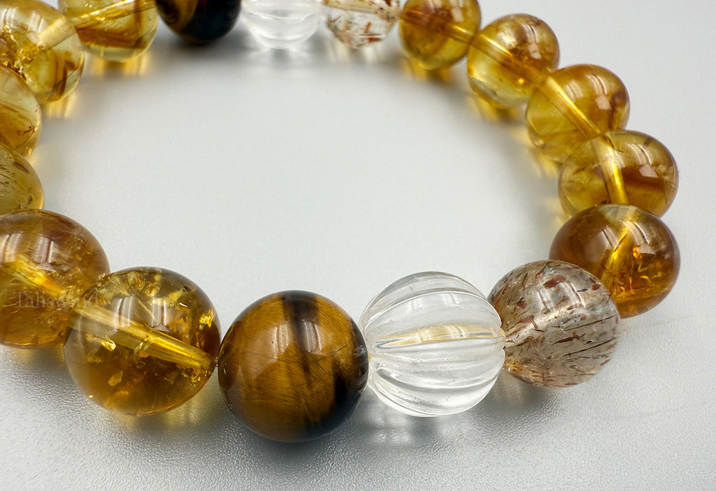 Four-Stone Ensemble Bracelet – Mixed Crystal Neutrals & Highlights