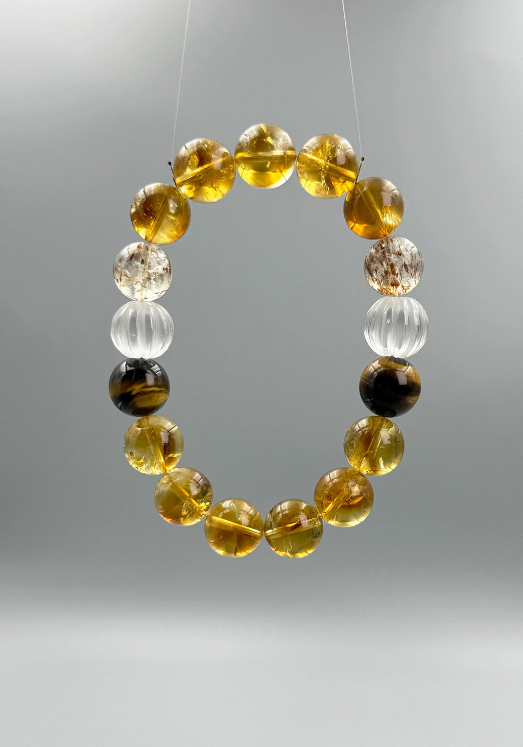 Four-Stone Ensemble Bracelet – Mixed Crystal Neutrals & Highlights