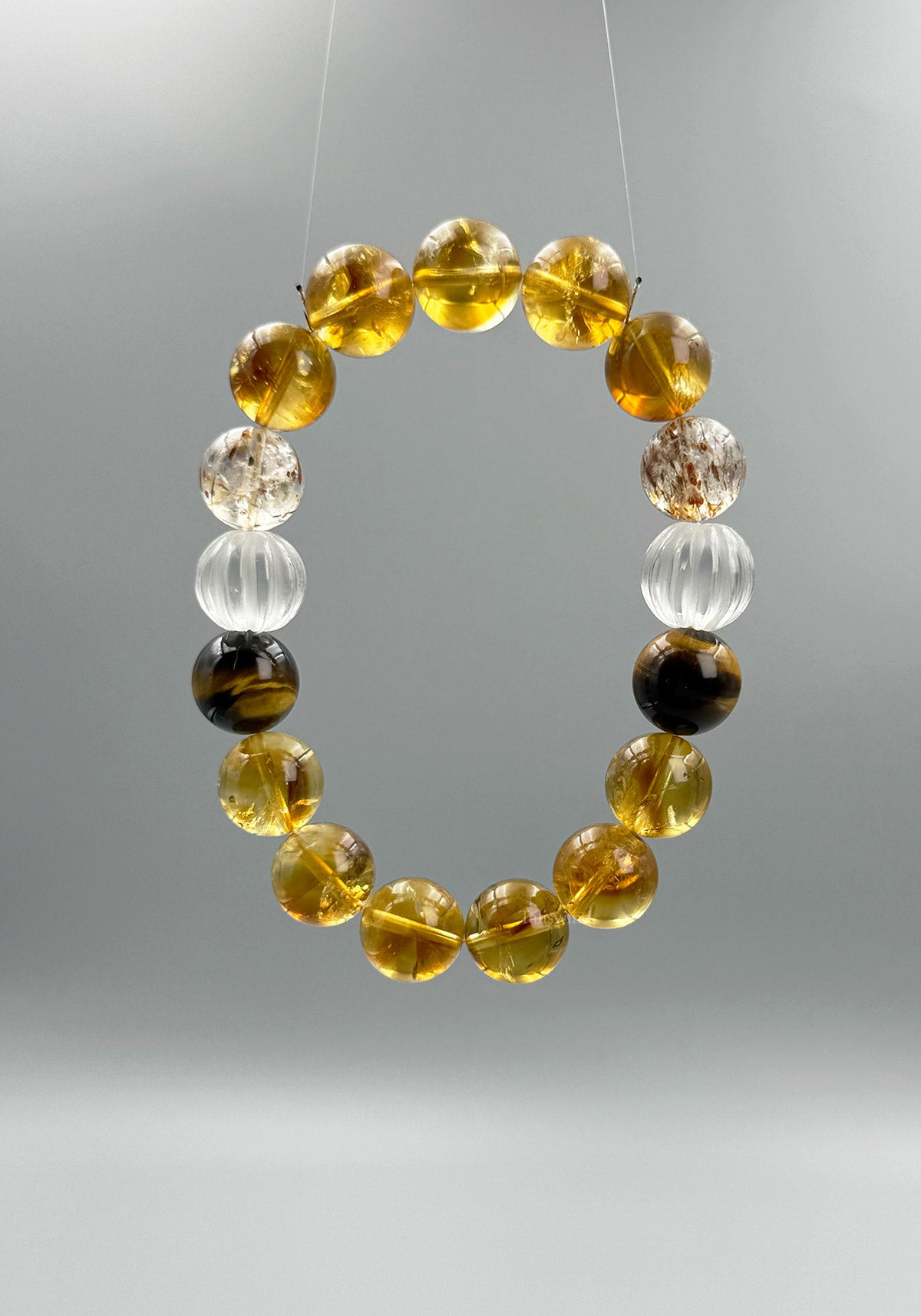Four-Stone Ensemble Bracelet – Mixed Crystal Neutrals & Highlights