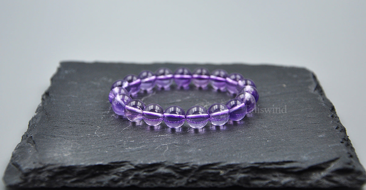 Soul Stillness: Brazilian Amethyst Healing Bracelet Clarity, Calm & Crown Chakra Alignment