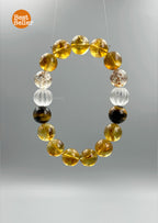 Four-Stone Ensemble Bracelet – Mixed Crystal Neutrals & Highlights