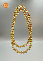 Triple-Wrap Yellow Quartz Bracelet – 6mm Beads · Layered Golden Shine