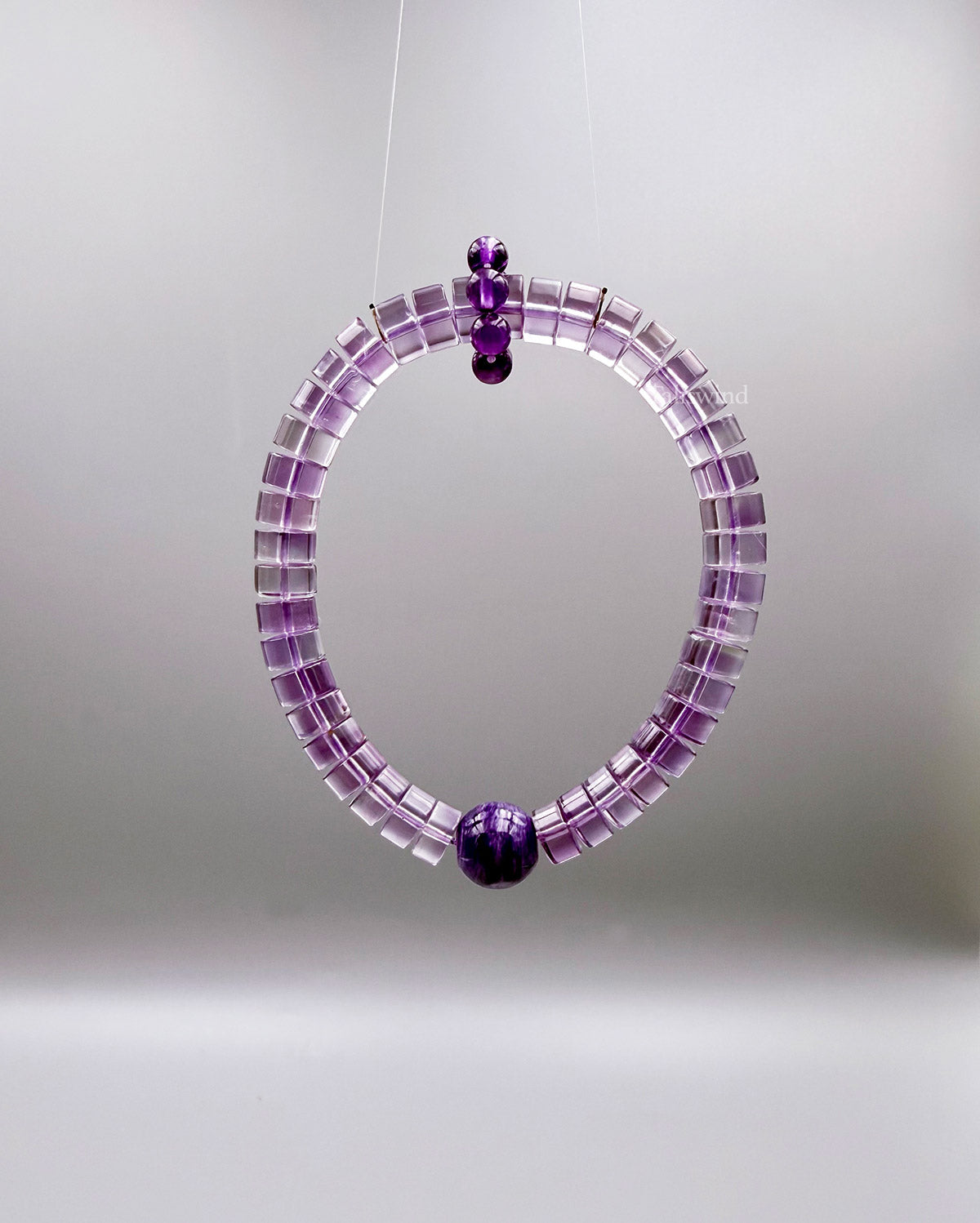 Violet Frame Bracelet – Brazilian Amethyst Straight-Cut Crystal