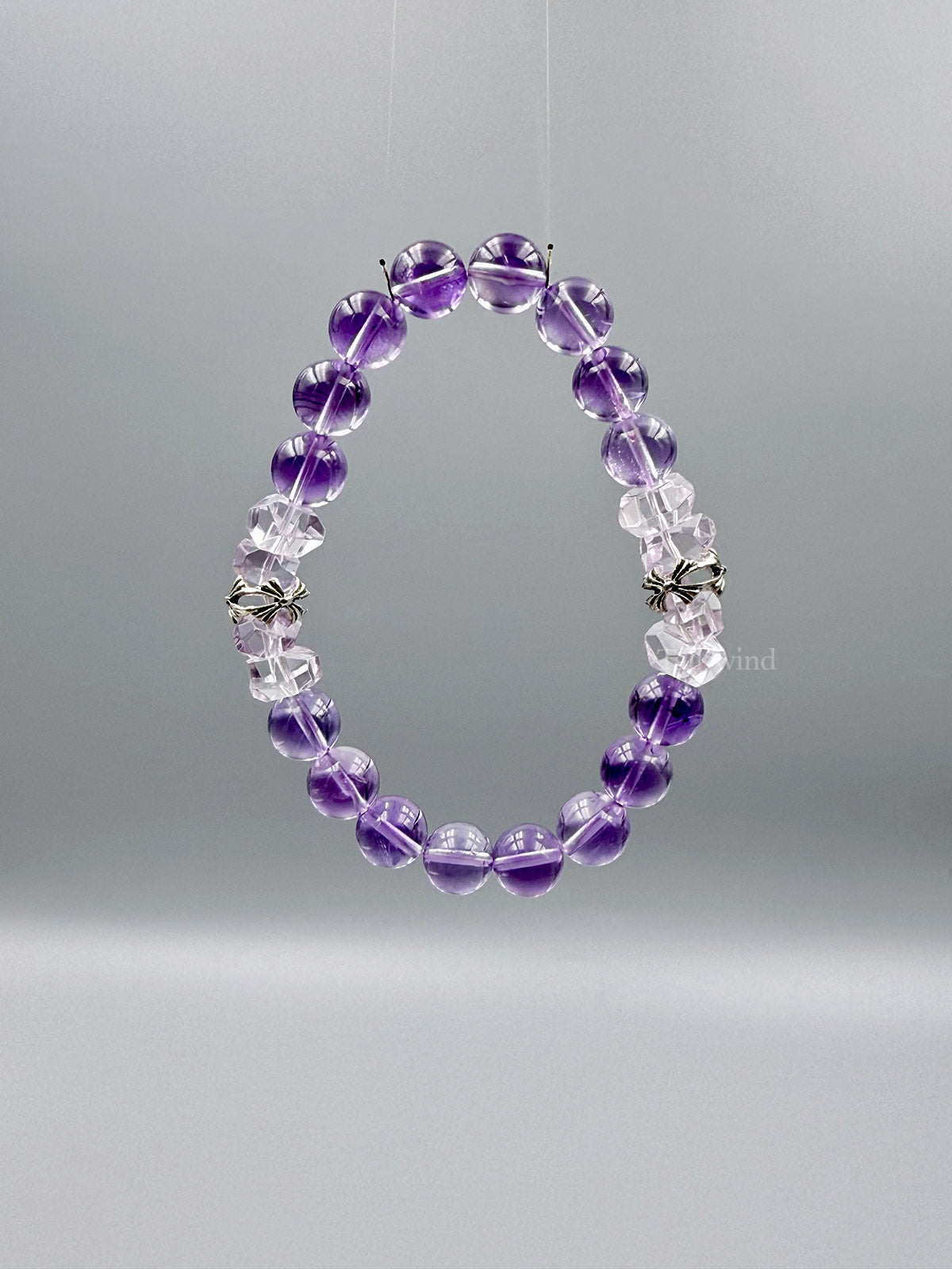 Violet Grace Bracelet – Amethyst with Clear Quartz Accents
