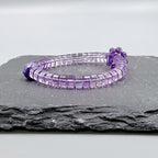 Violet Frame Bracelet – Brazilian Amethyst Straight-Cut Crystal