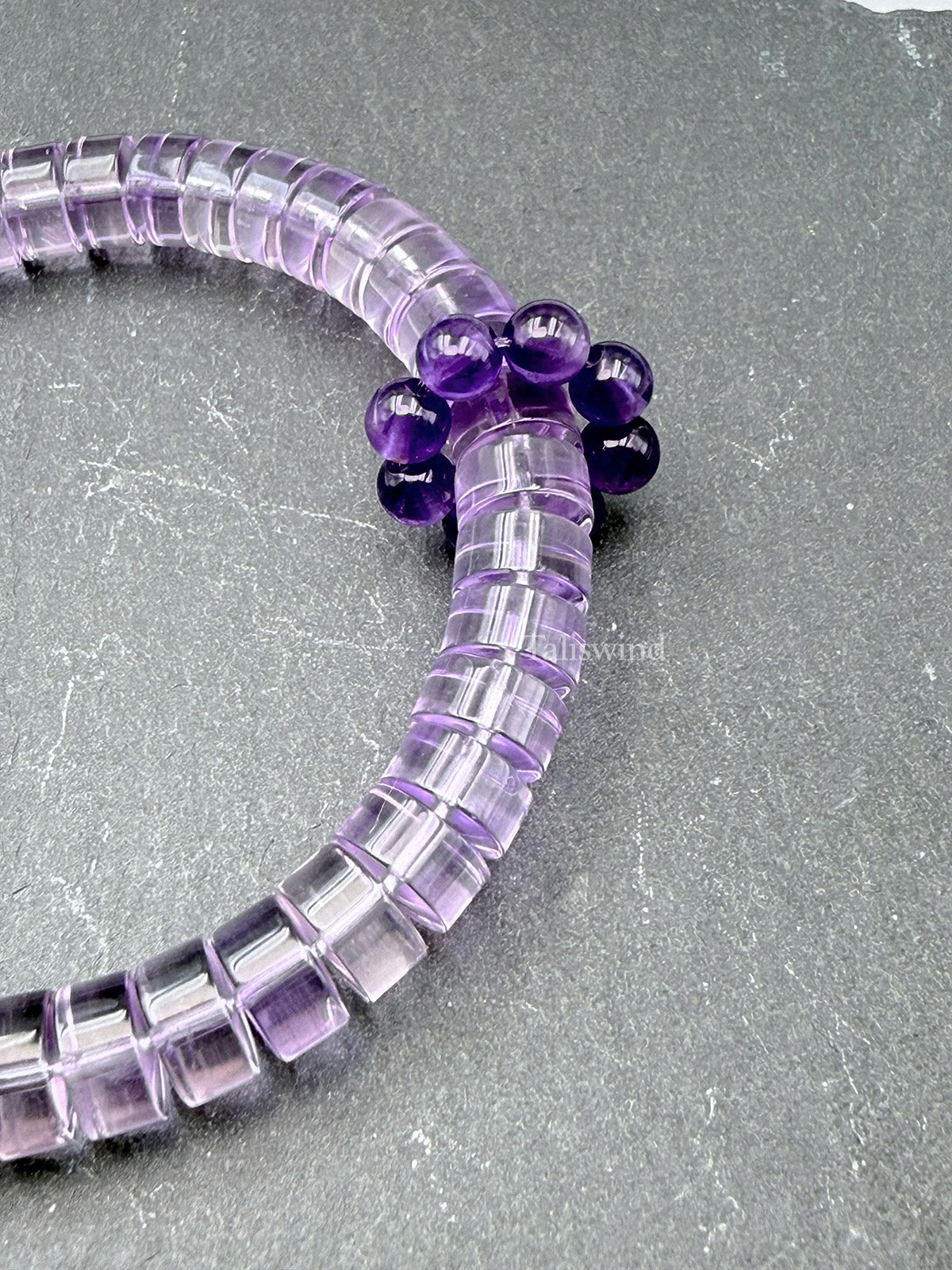 Violet Frame Bracelet – Brazilian Amethyst Straight-Cut Crystal
