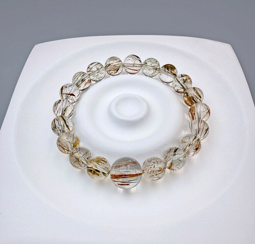Golden Thread Bracelet – Rutilated Quartz Crystal