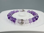 Violet Grace Bracelet – Amethyst with Clear Quartz Accents