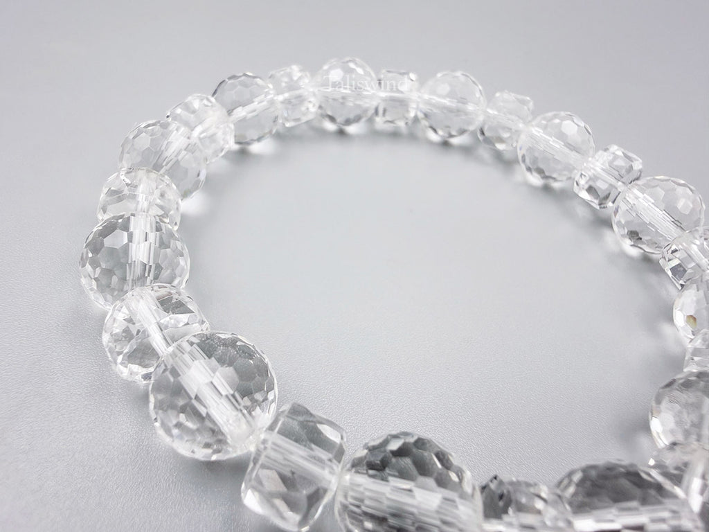 Crystal Prism Bracelet – Faceted Clear Quartz