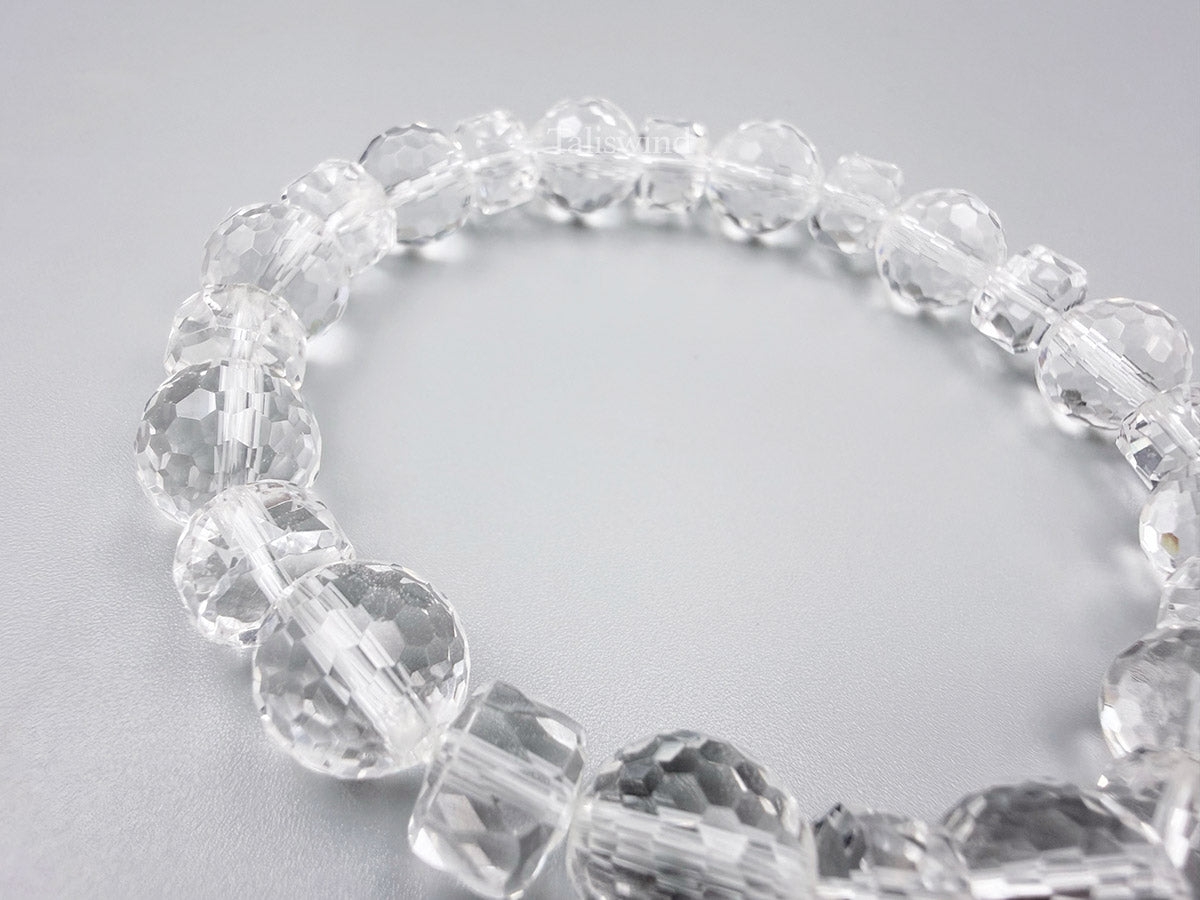 Crystal Prism Bracelet – Faceted Clear Quartz