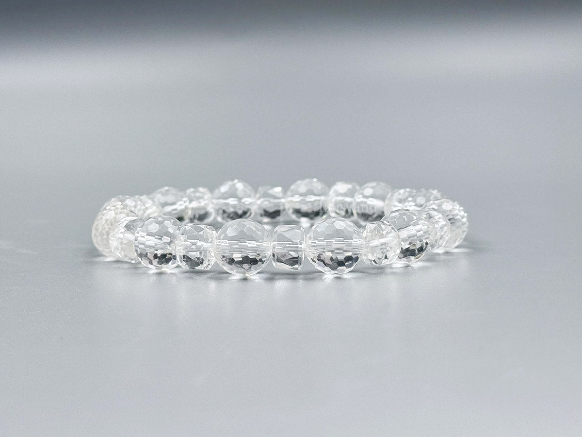 Crystal Prism Bracelet – Faceted Clear Quartz