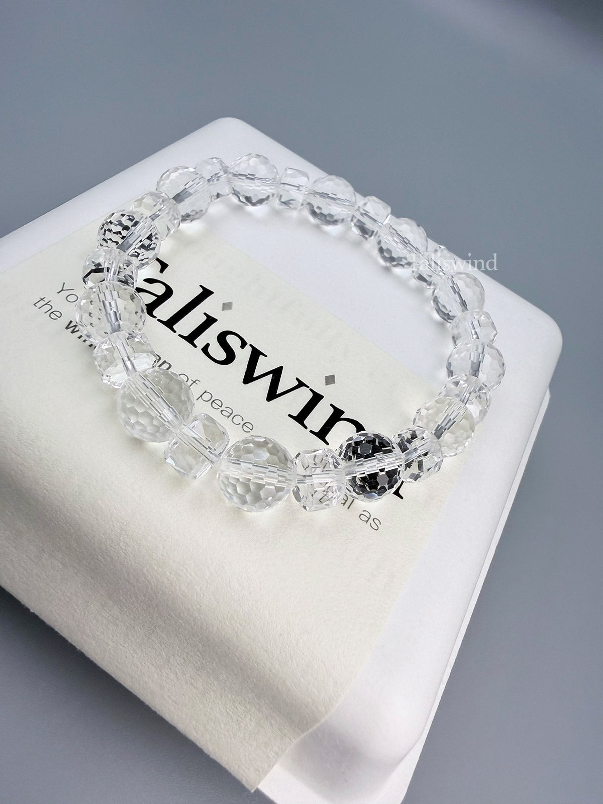 Crystal Prism Bracelet – Faceted Clear Quartz