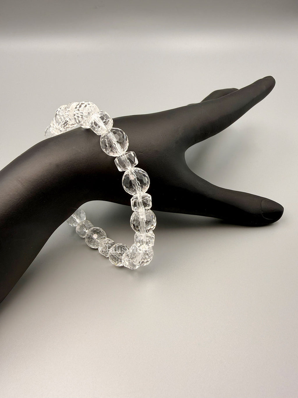 Crystal Prism Bracelet – Faceted Clear Quartz