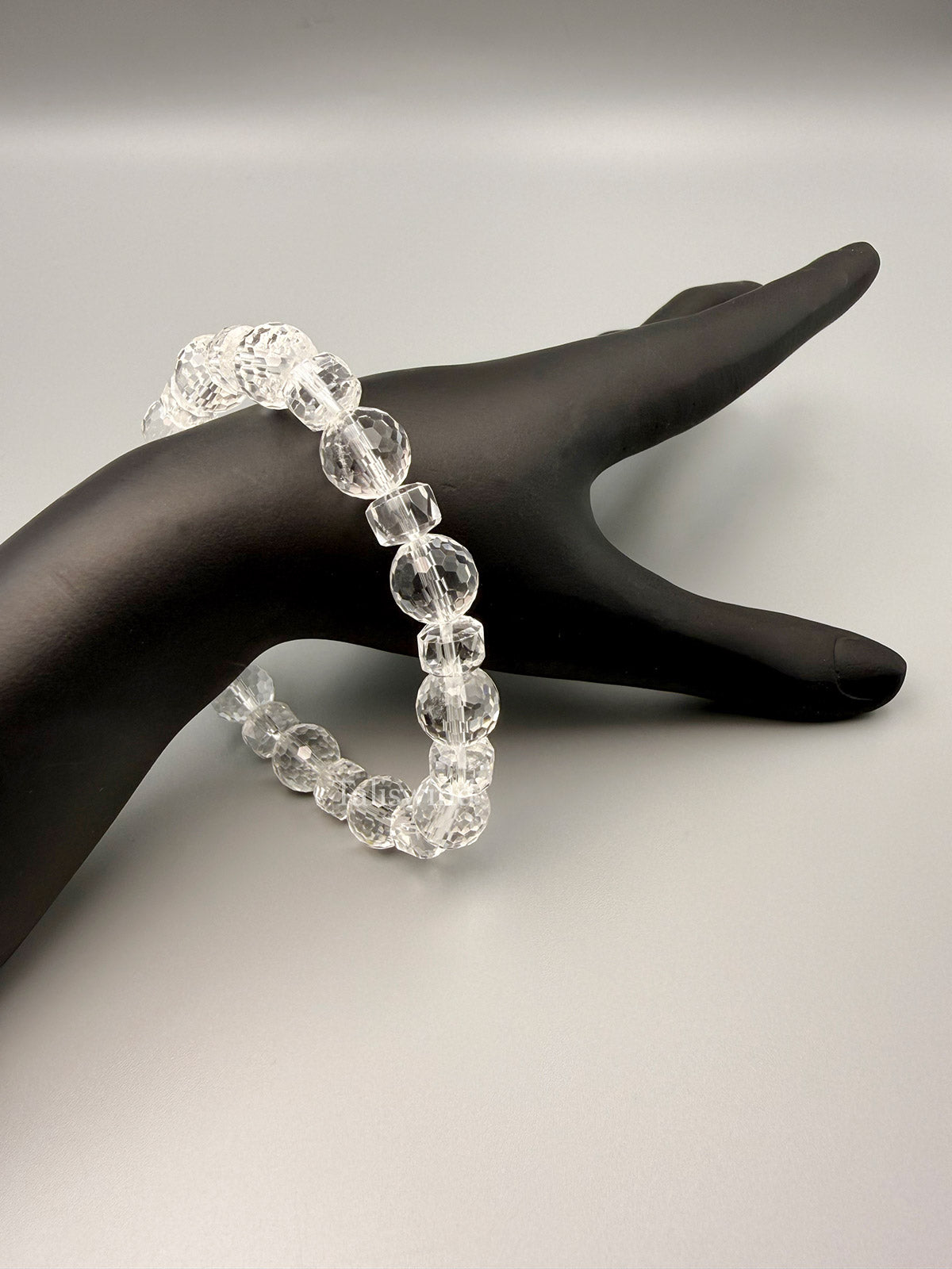 Crystal Prism Bracelet – Faceted Clear Quartz
